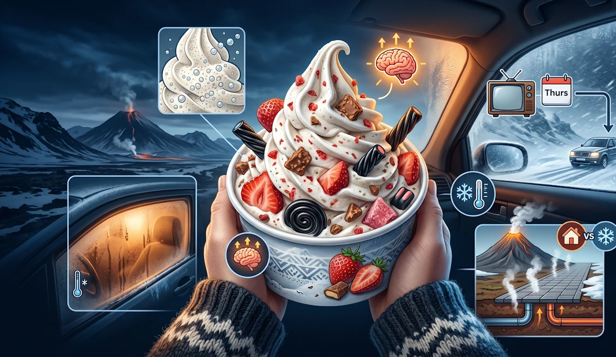 Lody na Islandii – dlaczego jedzą je nawet w zamieci śnieżnej?